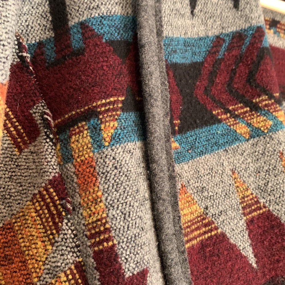 Southwestern style Wool blanket coat- handmade in 🍁 canada. Earth Eco Style. - Picture 6 of 8